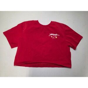Zando Vanquish Red Dragon Graphic Cropped T-Shirt Womens Medium Short Sleeve